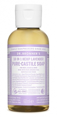 Dr Bronners Lavender Pure Castile Liquid Soap 60ml